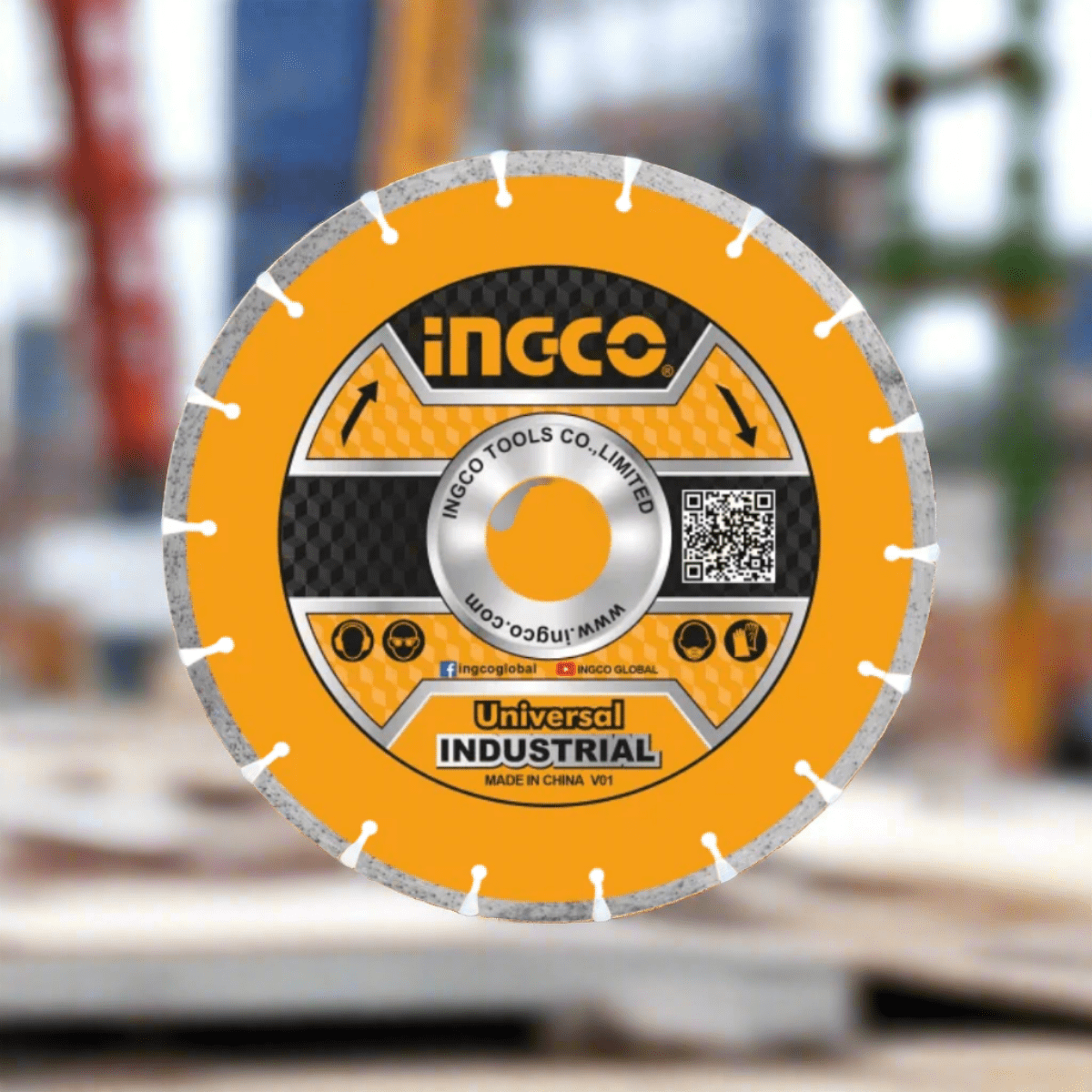 Ingco Grinding & Cutting Wheels Ingco Laser Welded Rim Diamond Disc for Asphalt Cutting 405mm - DMD064051