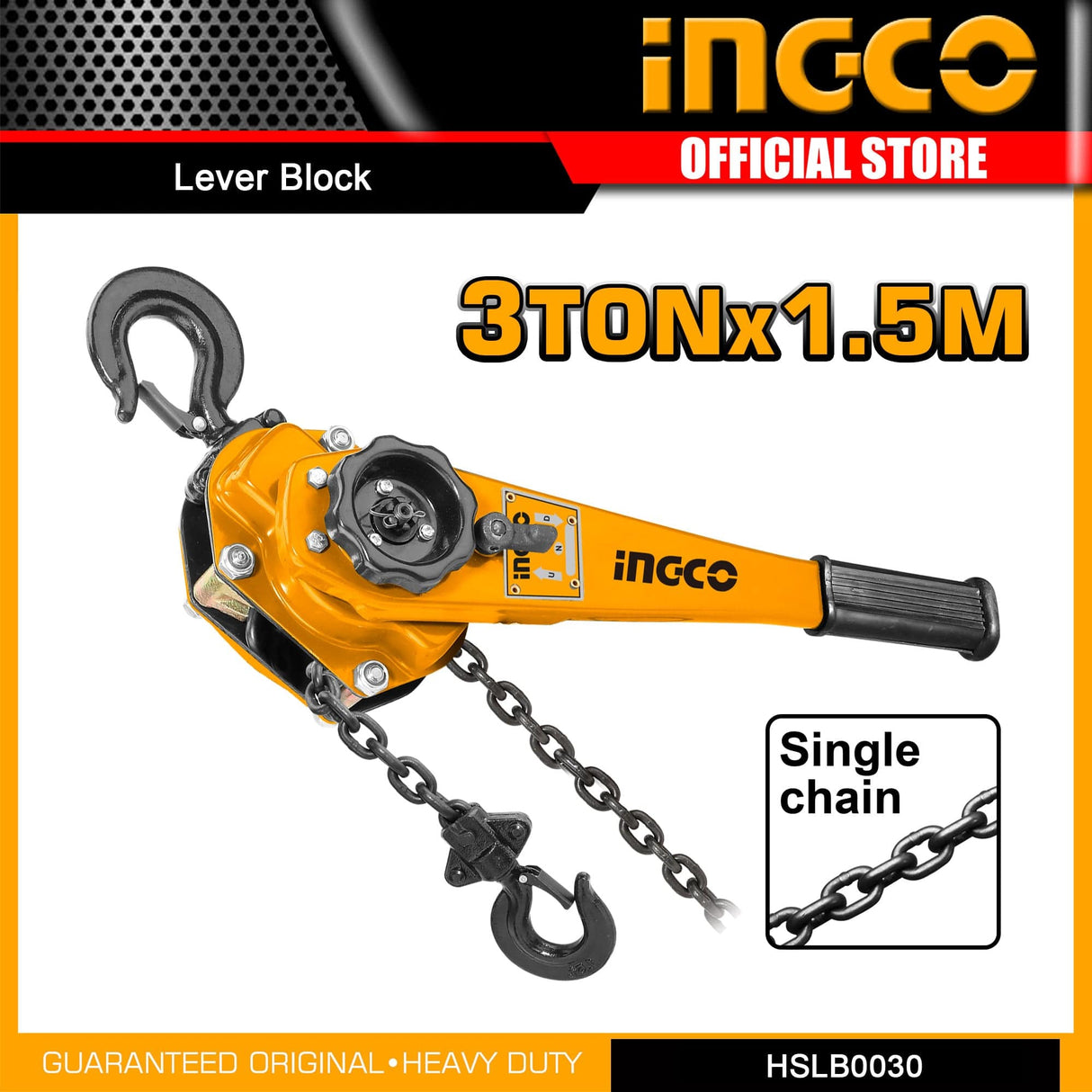 Ingco Hanging Tools Ingco Lever Block 3Ton & 6Ton - HSLB0030 & HSLB0060