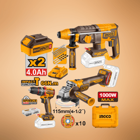 Ingco Power Tool Combo Kit Ingco Lithium-Ion 3 Pieces Cordless Combo Kit - COSLI241198
