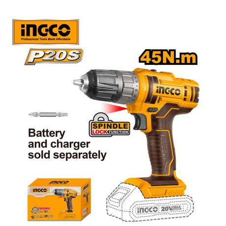 Ingco Drill Ingco Lithium-Ion Brushless Cordless Drill 20V - CDLI204531