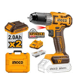 Ingco Drill Ingco Lithium-Ion Brushless Cordless Hammer Impact Drill with Two 20V 2.0Ah Batteries & Charger - CIDLI20508