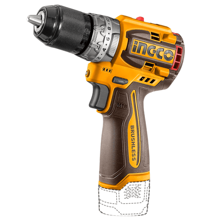 Ingco Drill Ingco Lithium-Ion Compact Brushless Cordless Drill 16V - CIDLI16682