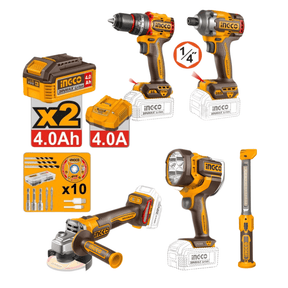 Ingco Power Tool Combo Kit Ingco LIthium - Ion Cordless 5 pieces  Combo Kit – COSLI250692
