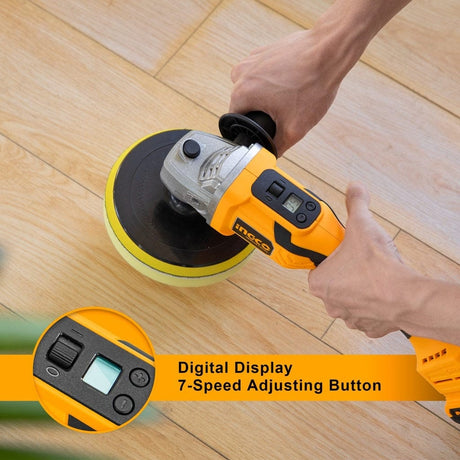 Ingco Automotive Accessories & Maintenance Ingco Lithium-Ion Cordless Angle Polisher 20V 2.0Ah - APLI2001