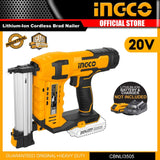 Ingco Nailer & Stapler Ingco Lithium-Ion Cordless Brad Nailer with 20V 2.0Ah Battery & Charger - CBNLI3508