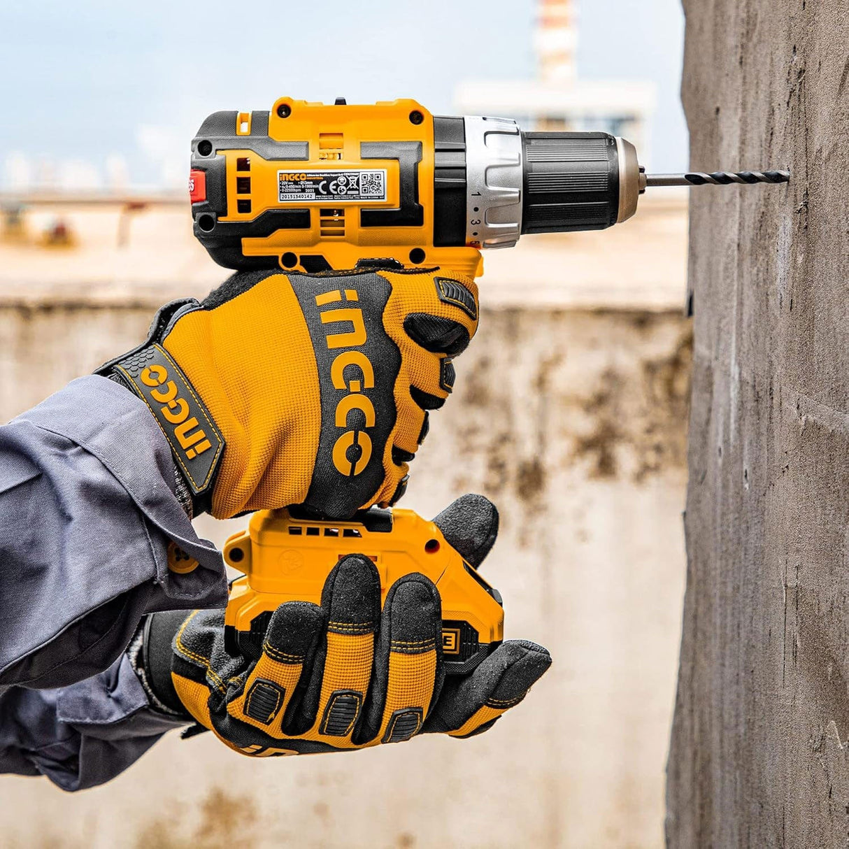 Ingco Drill Ingco Lithium-Ion Cordless Brushless Hammer Impact Drill 20V - CIDLI20608