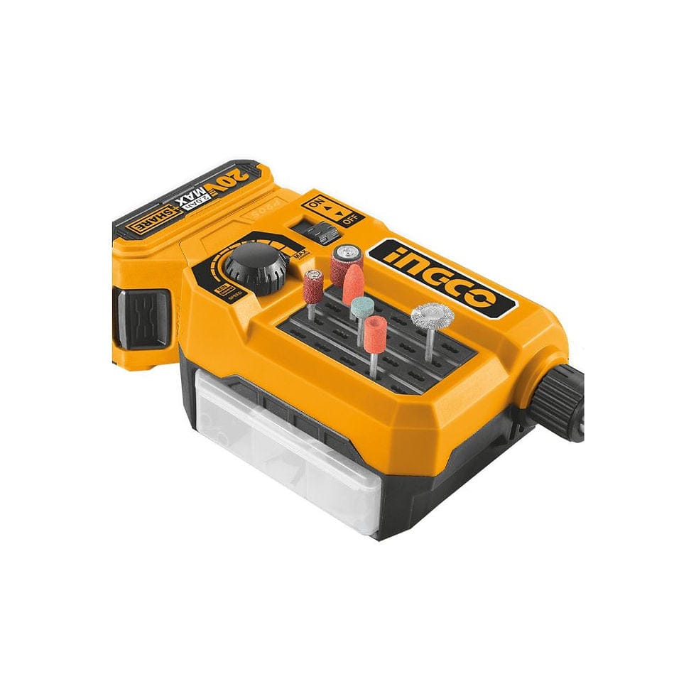 Ingco Grinder Ingco Lithium-Ion Cordless Die Grinder with 20V 2.0Ah Battery & Charger - CMGLI20011