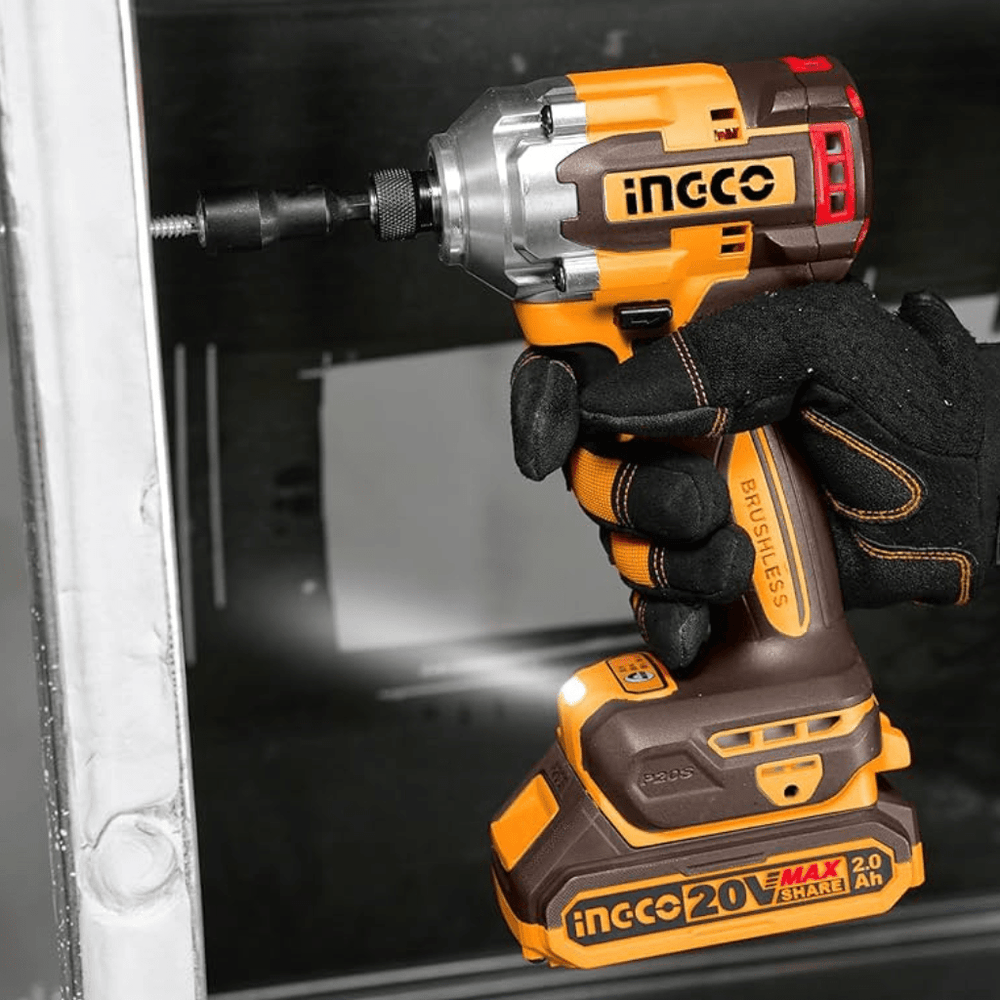 Buy Ingco 20V Lithium-Ion Cordless Drill Impact Driver Combo Kit
