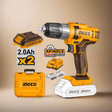 Ingco Drill Ingco Lithium-Ion Cordless Drill with Two 20V 2.0Ah Batteries & Charger - CDLI200528