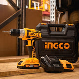 Ingco Drill Ingco Lithium-Ion Cordless Drill with Two 20V Batteries - CDLI200215