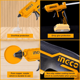 Ingco Glue gun Ingco Lithium-Ion Cordless Glue Gun 20V 2.0Ah - CGGLI2001