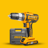 Ingco Drill Ingco Lithium-Ion Cordless Hammer Impact Drill With Two 20V 2.0Ah Batteries & Charger - CIDLI200215