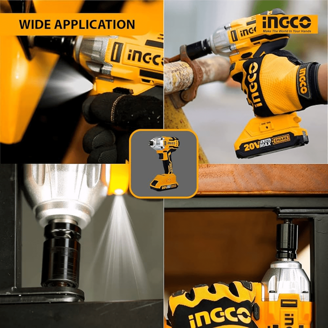 Ingco Impact Wrench & Driver Ingco Lithium-Ion Cordless Impact Driver 20V 2.0Ah - CIRLI2002