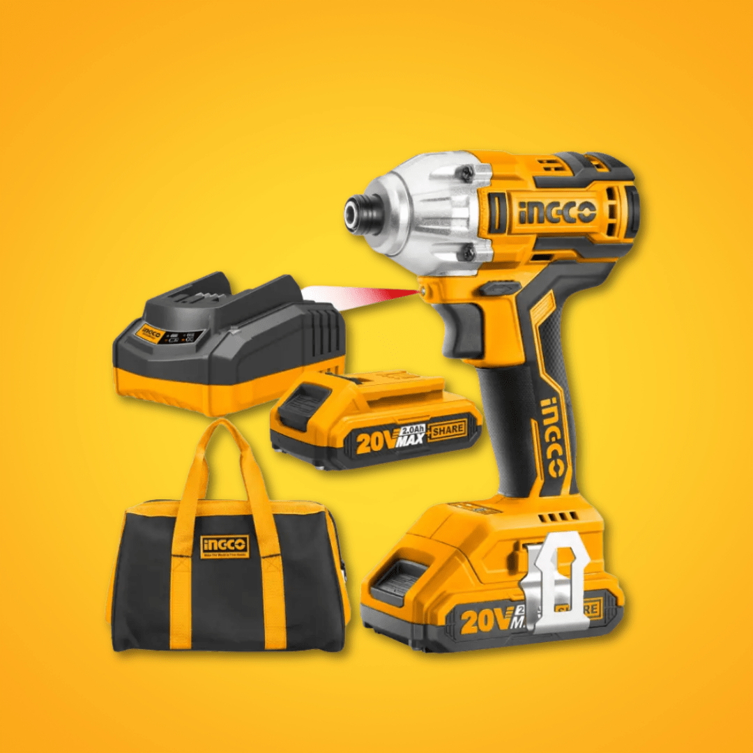 Ingco Impact Wrench & Driver Ingco Lithium-Ion Cordless Impact Driver 20V 2.0Ah - CIRLI2002