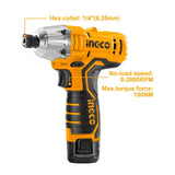 Ingco Impact Wrench & Driver Ingco Lithium-Ion Cordless Impact Driver with 12V 1.5Ah Charger - CIRLI12015