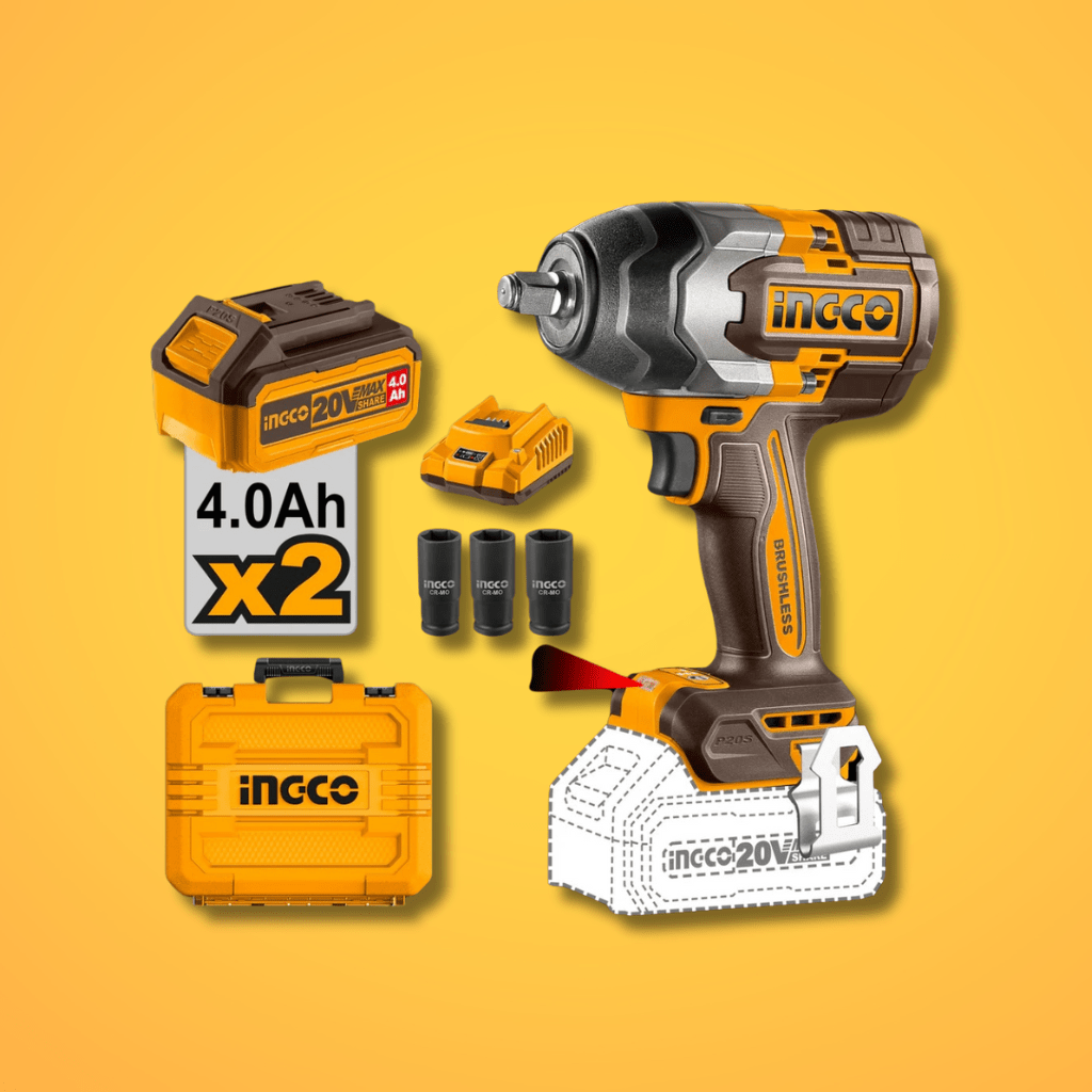 Ingco Impact Wrench & Driver Ingco Lithium-Ion Cordless Impact Wrench - CIWLI2085
