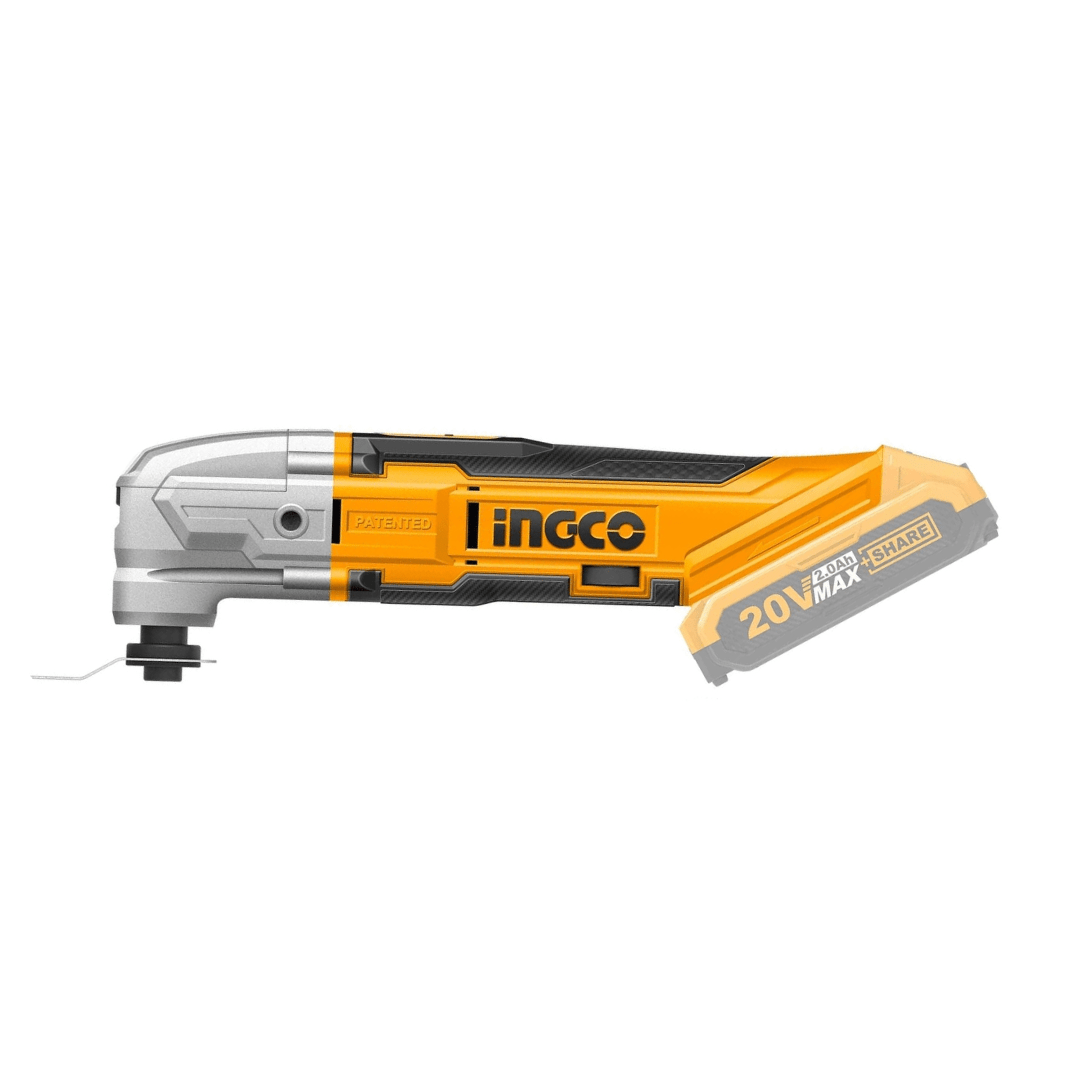 Ingco Rotary & Oscillating Tool Ingco Lithium-Ion Cordless Multi-Tool with Variable Speed with 8 pieces Accessories Set 20V 2.0Ah- CMLI2001