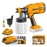 Ingco Spray Gun Ingco Lithium-Ion Cordless Spray Gun with 20V 2.0Ah Battery & Charger - CSGLI20406