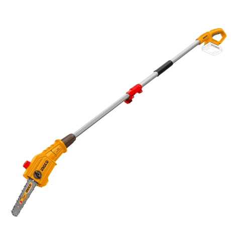 Ingco Trimmer Ingco Lithium-Ion Cordless Telescopic Pole Saw With 8″ (20cm) Bar 2.0Ah Battery + Charger - PSLI20281