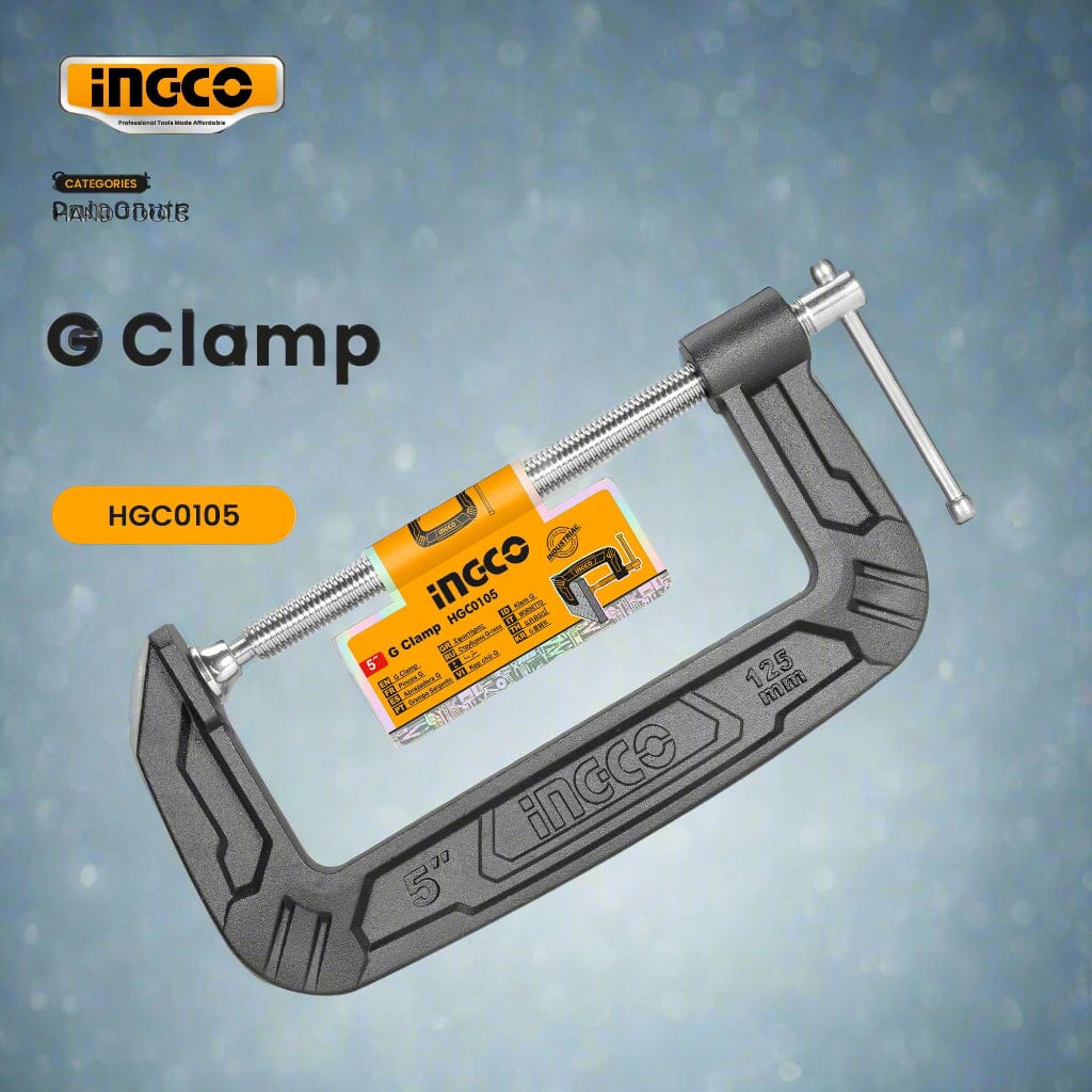 Ingco Vices & Clamps Ingco Malleable Cast Iron G Clamp - 4", 5″ & 6"