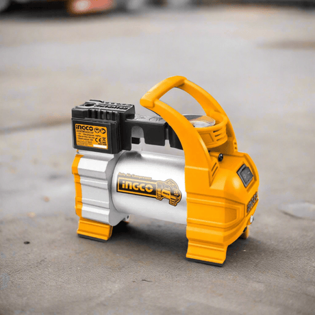 Ingco Compressor & Air Tool Accessories Ingco Mini Auto Air Compressor 12V 140psi with LED Light - AAC1408
