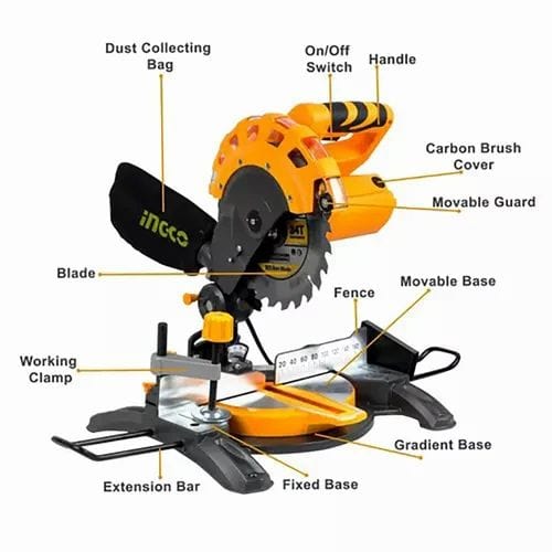 Ingco Bench & Stationary Tool Ingco Mitre Saw 1400W - BMS14007