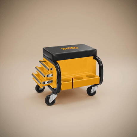 Ingco Lifting & Workshop Equipment Ingco Mobile Workshop Creeper Seat with 3 Storage Drawers - HCS103