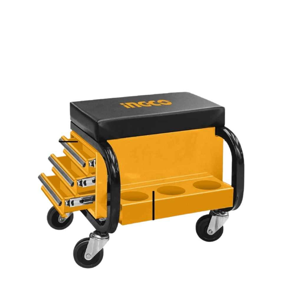 Ingco Lifting & Workshop Equipment Ingco Mobile Workshop Creeper Seat with 3 Storage Drawers - HCS103