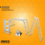 Ingco Ladder Ingco Multi-Purpose Aluminum Ladder 4x3 & 4x4 – HLAD04431 / HLAD04441