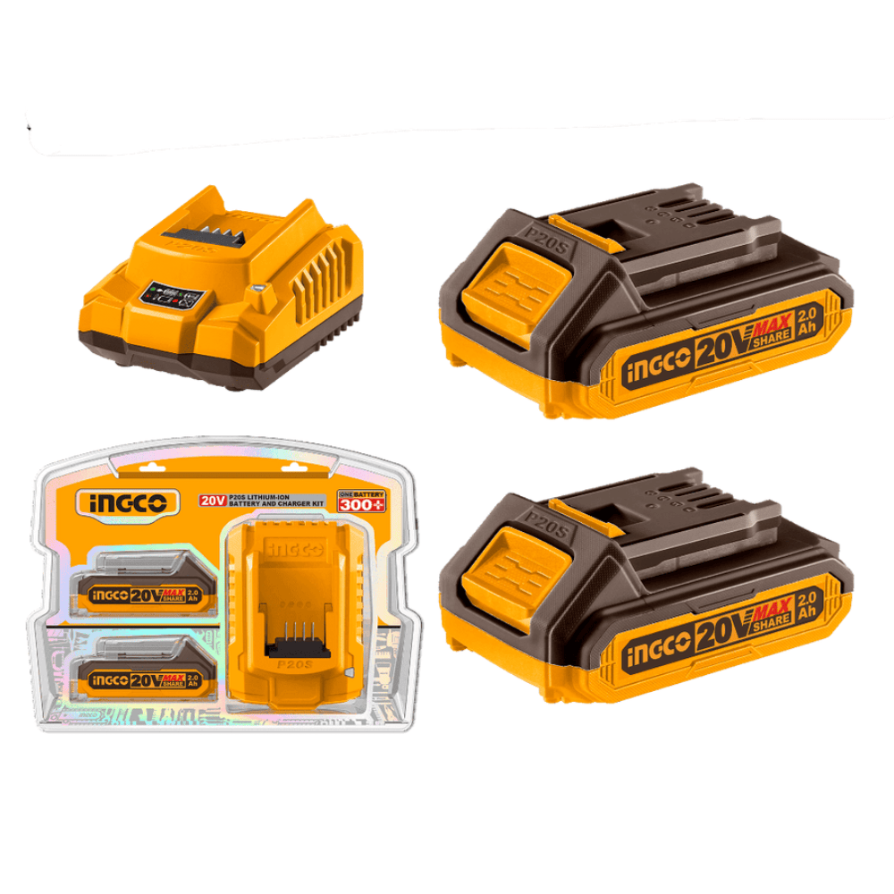 Ingco Batteries & Chargers Ingco P20S Lithium-Ion Battery And Charger Kit - FBCPK2212