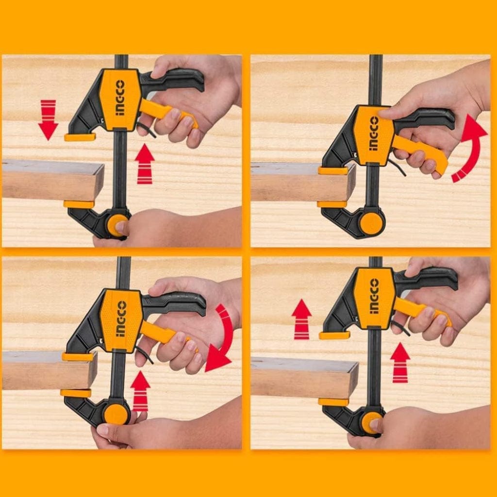 Ingco Vices & Clamps Ingco Quick Bar Clamp 6" to 24" – HQBC Series
