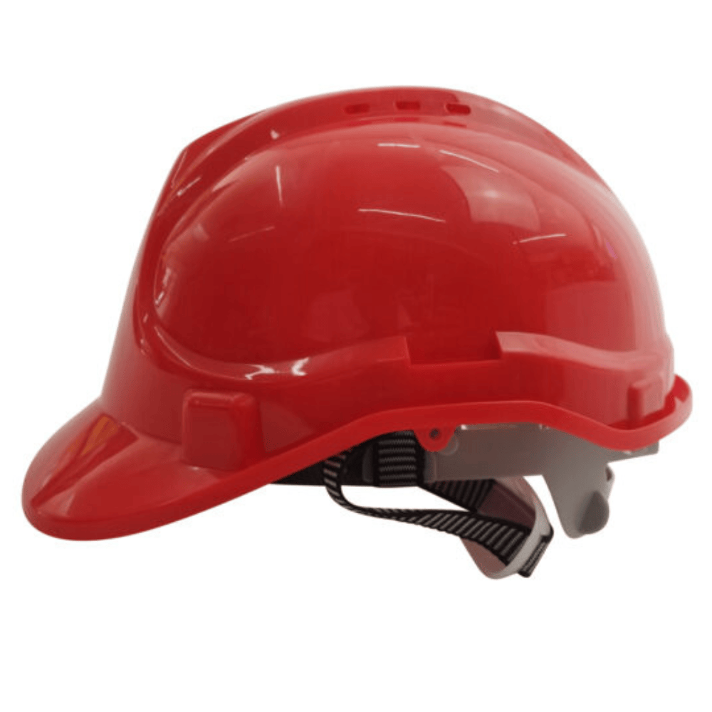 Ingco Safety Helmets Ingco Red Safety Helmet with Fixed Chinstrap – HSH804