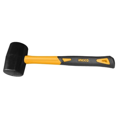 Ingco Hammers Mallets & Sledges Ingco Rubber Hammer with Fiberglass Handle - 220g & 450g | HRUH8208 & HRUH8216