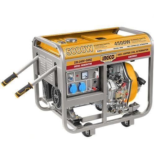 Ingco Single Phase Diesel Generator 5KW - GDE50001