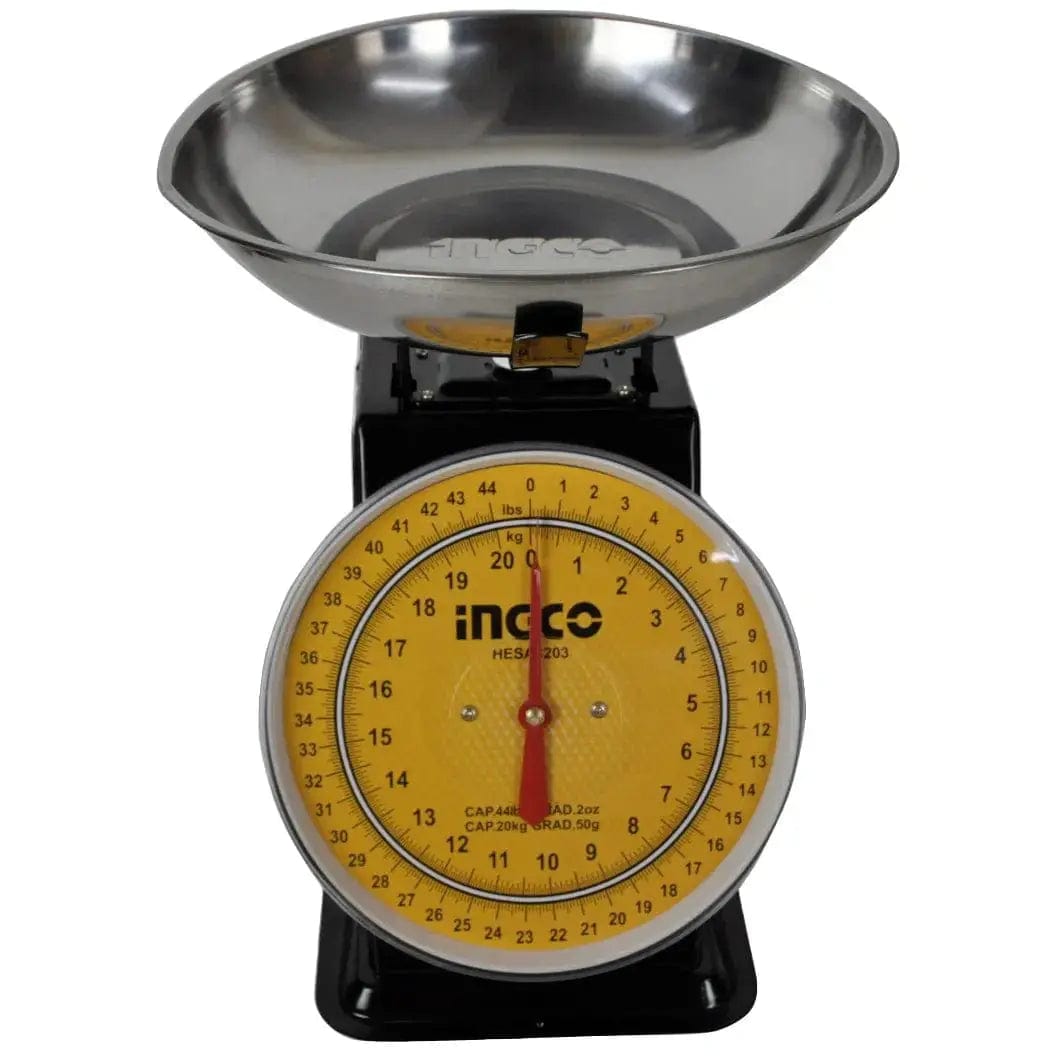 Buy Ingco 20KG Spring Weighing Scale with Stainless Steel Bowl ...