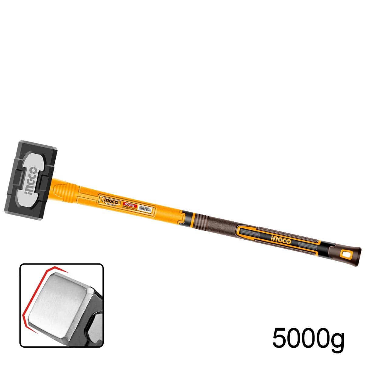 Ingco Hammers Mallets & Sledges Ingco Stoning Hammer with Fiberglass Handle 5000g - HSTH83598