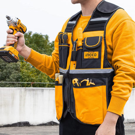 Ingco Tool Boxes Bags & Belts Ingco Tool Vest with 7 Pockets - HTVT0901