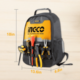 Ingco Tool Boxes Bags & Belts Ingco Tools Backpack with Rigid Frame & Multiple Compartments - HBP0101