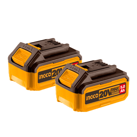 Ingco Batteries & Chargers Ingco Two Pieces 20V 5.0Ah Lithium-Ion Battery Pack – COSLI240464