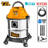 Ingco Steam & Vacuum Cleaner Ingco Wet & Dry Vacuum Cleaner 12 Liters 1000W - VC12202