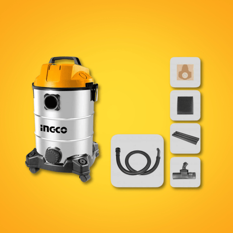 Ingco Steam & Vacuum Cleaner Ingco Wet & Dry Vacuum Cleaner 30 Liters 1300W - VC13301