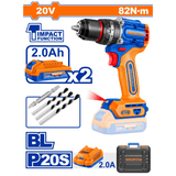 Ingco Drill Wadfow Lithium-Ion Compact Brushless Cordless Impact Drill - WCDP8285