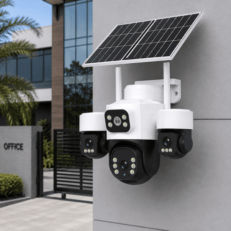IOMA Smart Home IOMA 12MP 4K Four-Camera PTZ 4G Solar Security System - IO-SG440
