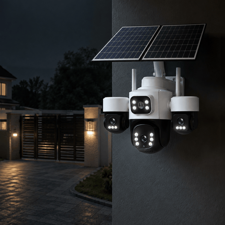 IOMA Smart Home IOMA 12MP 4K Four-Camera PTZ 4G Solar Security System - IO-SG440