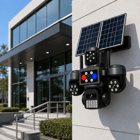 IOMA Smart Home IOMA 3MP Four-Camera PTZ 4G eSIM Solar Security System with AI Detection - IO-SG406