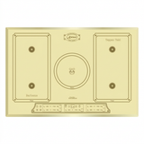 Ivory Kaiser Empire 77cm five-zone induction hob on white