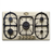 Ivory Kaiser Empire 90cm five-burner gas hob on white