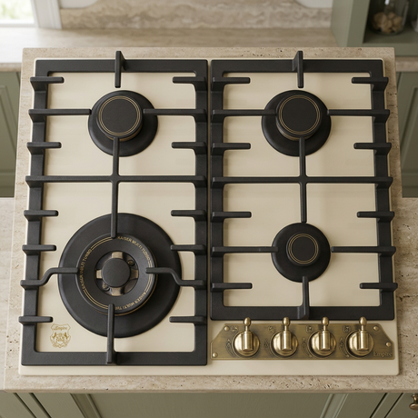 Ivory Kaiser Empire hob installed in a classic kitchen
