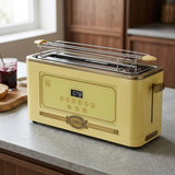Ivory Kaiser toaster on a walnut kitchen breakfast counter