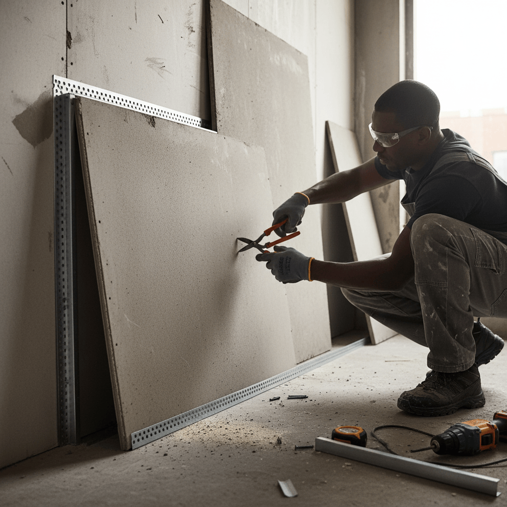 JIB Galvanized J-Trim Profile for Drywall & Cement Board - 3 m Length